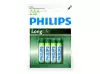 PHILIPS R03L4B/10 Batteries PHILIPS Zinc-Chloride R03 AAA Longlife 4 Pcs. Blister