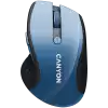 CANYON 2.4Ghz wireless mouse, optical tracking - blue LED, 6 buttons, DPI 1000/1200/1600, Blue Gray pearl glossy