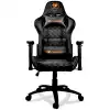 COUGAR Armor ONE BLACK Gaming Chair, Diamond Check Pattern Design, Breathable PVC Leather, Class 4 Gas Lift Cylinder, Full Steel Frame, 2D Adjustable Arm Rest, 180º Reclining, Adjustable Tilting Resistance