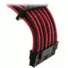 GELID 24pin Power extension cable 30cm individually sleeved BLACK/RED, 18 AWG