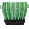 GELID 24pin Power extension cable 30cm individually sleeved GREEN/WHITE, 18 AWG