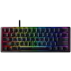 Razer Huntsman Mini - Clicky Optical (Purple Switch) - US - Black, Gaming Keyboard, Razer™ Optical Switches, size 60%, RGB Chroma, Doubleshot PBT Keycaps With Side-Printed Secondary Functions, Standard Bottom Row Layout, Fully programmable keys with on-the-fly macro recording, 1000 Hz Ultrapolling, Aluminum construction