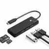 Orico хъб USB3.1 HUB Type-C - 3 x USB3.0, SD, TF - PAPW3AT-C3-015-BK