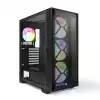 Montech кутия AIR 1000 PREMIUM, Mid-tower Case, TG, 2 Front Panels, 4x120mm ARGB Fans, Black