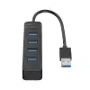 Orico хъб USB3.0 HUB 4 port - Type C input, 0.15m cable, aux Type-C power input - TWU3-4A-BK