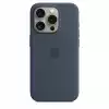 Apple iPhone 15 Pro Silicone Case with MagSafe - Storm Blue