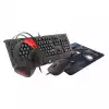 Genesis Gaming Combo Set 4In1 Cobalt 330 RGB Keyboard + Mouse + Headphones + Mousepad, US Layout