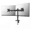 Neomounts Nero Double Flat Screen Desk Mount (phone holder+Quick-fix clamp/grommet)