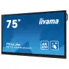 Дисплей IIYAMA TE7512MIS-B3AG, 75" IPS Panel, PureTouch-IR, Anti-Glare, 16:9, 3840 x 2160, 400cd/m2, 1200:1, 8ms, VGA, 3x HDMI, USB-C, 5x USB, LAN, RS-232c, IR, HDMI Out, SPDIF, Speakers, Android 11, iiWare 10, WiFi, Bluetooth, Quad core A55 CPU, 8GB, 64GB, OPS Slot, 24/7, VESA