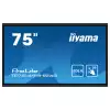 Дисплей IIYAMA TE7514MIS-B2AG, 75" VA Panel, Anti-Glare, 16:9, 3840x2160, 435cd/m2, 5000:1, 8ms, PureTouch-IR+, DP, 4x HDMI, 2x USB-C, RS232, LAN, IR, HDMI Out, SPDIF, 4x USB, Android 13 OS, Google EDLA Certified, iiWare 12E, WiFi, BT, 24/7, 8GB, 64GB, OPS Slot, VESA, Black