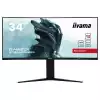 Монитор IIYAMA GCB3480WQSU-B1, 34", Gaming Curved monitor, VA panel, AntiGlare, 21:9, UWQHD 3440x1440, 420cd/m2, 4000:1, 0.4ms, 180Hz, FreeSync Premium Pro, PiP/PbP, Flicker free, HDR 400, 2x HDMI, 2x DP, 2x USB, HAS, Tilt, Speakers, VESA 100, Black