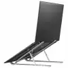 Hama Алуминиева стойка за лаптоп, сгъваема, накланяща се, до 39 см (15,4"), сребриста