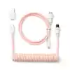 Кабел за клавиатура Keychron Coiled Aviator Light Pink