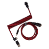 Кабел за клавиатура Keychron Premium Angled Red Coiled Aviator Custom USB Cable, USB-C - USB-C