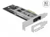 Подвижна стойка Delock PCI Express Card за 1 x M.2 NMVe SSD, Нисък профил