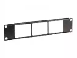 10 Patchpanel for 12 modules - 3 Panduit plates CFFPL4BL