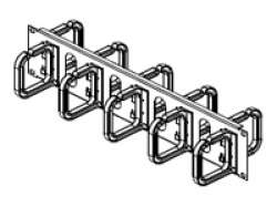 19 wire management panel 2U - both sides, plastic hooks 80 x 80 mm