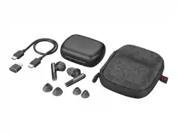 HP Poly Voyager Free 60 UC Black Earbuds +BT700 USB-C Adapter +Basic Charge Case