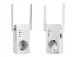 ASUS RP-AC53 Dual-Band Wireless AC750 Passthrough Range Extender with External Antenna signal indicator AP and Media Bridge mode