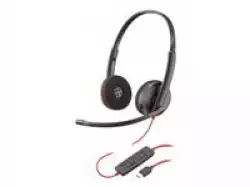 HP Poly Blackwire C3220 3200 Series headset on-ear wired active noise cancelling USB-C black +Case BULK