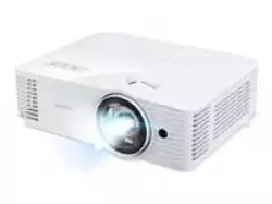 Acer Projector S1386WH, DLP, Short Throw, WXGA (1280x800), 3600 ANSI Lumens, 20000:1, 3D, HDMI, VGA, RCA, Audio in, Audio out, VGA out, DC Out (5V/1A, USB-A), Speaker 16W, Bluelight Shield, 3.1kg, White