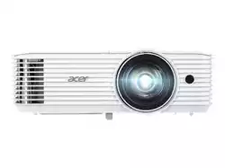 Acer Projector S1386WH, DLP, Short Throw, WXGA (1280x800), 3600 ANSI Lumens, 20000:1, 3D, HDMI, VGA, RCA, Audio in, Audio out, VGA out, DC Out (5V/1A, USB-A), Speaker 16W, Bluelight Shield, 3.1kg, White