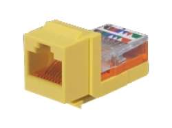 Cat 5e UTP NetKey™ universal keystone jack yellow, RoHS complaint