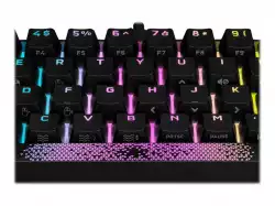 CORSAIR K65 RGB MINI 60% Mechanical Gaming Keyboard, Backlit RGB LED, CHERRY MX Red, Black PBT