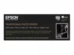 EPSON S045054 Traditional photo paper inkjet 330g/m2 432mm x 15m 1 roll 1-pack