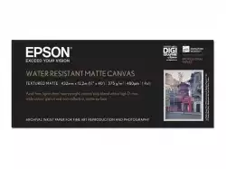 Epson Water Resistant Matte Canvas Roll, 17" x 12.2 m, 375g/m2