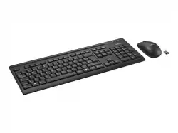 FUJITSU Wireless keyboard & mouse set LX410 US black optical RF Mouse 1.600dpi 2.4GHz frequency micro receiver 2xAA batteries