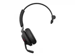 JABRA Evolve2 65 UC Mono Headset on-ear convertible Bluetooth wireless USB-A noise isolating black with charging stand