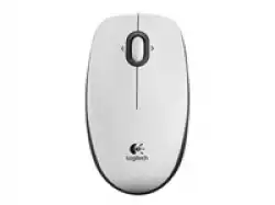 LOGITECH B100 Corded Mouse - WHITE - USB - B2B