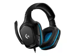 LOGITECH G432 Wired Gaming Headset 7.1 - LEATHERETTE - BLACK/BLUE - USB