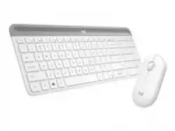 Logitech Slim Wireless Keyboard and Mouse Combo MK470 - OFFWHITE