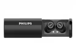 Philips Action Fit True Wireless in-ear headphones, IPX5 waterproof, Portable charging case, UV cleaning. Place earpieces in chargin