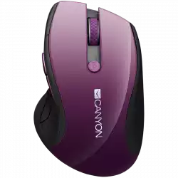 CANYON 2.4Ghz wireless mouse, optical tracking - blue LED, 6 buttons, DPI 1000/1200/1600, Purple pearl glossy