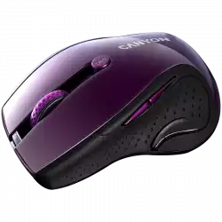 CANYON 2.4Ghz wireless mouse, optical tracking - blue LED, 6 buttons, DPI 1000/1200/1600, Purple pearl glossy