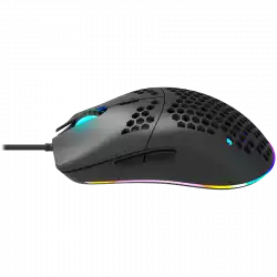 CANYON Puncher GM-11, Gaming Mouse with 7 programmable buttons, Pixart 3519 optical sensor, 4 levels of DPI and up to 4200, 5 million times key life, 1.65m Ultraweave cable, UPE feet and colorful RGB lights, Black, size:128.5x67x37.5mm, 105g
