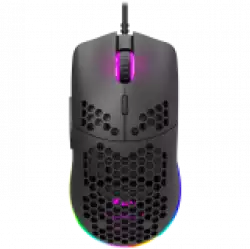 CANYON Puncher GM-11, Gaming Mouse with 7 programmable buttons, Pixart 3519 optical sensor, 4 levels of DPI and up to 4200, 5 million times key life, 1.65m Ultraweave cable, UPE feet and colorful RGB lights, Black, size:128.5x67x37.5mm, 105g