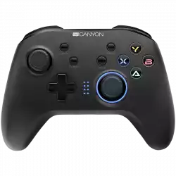 CANYON GP-W3, 2.4G Wireless Controller with built-in 600mah battery, 1M Type-C charging cable ,6 axis motion sensor support nintendo switch ,android,PC X-input/D-input,ps3,normal size dongle,black