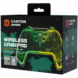 CANYON GPW-02, Bluetooth Controller with built-in 800mah battery, BT 5.0, 2M Type-C charging cable , Bluetooth Gamepad for Nintendo Switch / Android / Windows ( RGB Lighting ),152*110*55mm, 232g, black