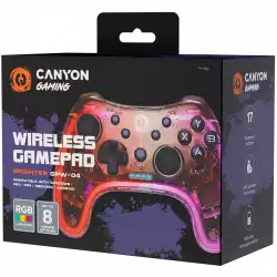 CANYON GPW-04, 2.4G Wireless Controller with  built-in 800mah battery, 2M Type-C charging cable ,Wireless Gamepad for Android / PC / PS3 /PS4 /XBOX360/ Nitendo Switch（RGB Lighting), 151*110*42mm, 208g