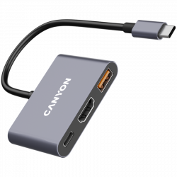 CANYON hub DS-4 3in1 USB-C Grey