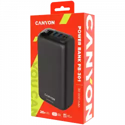 CANYON power bank PB-301 LED 30000 mAh PD 20W QC 3.0 Black