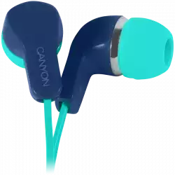 CANYON Stereo Earphones with inline microphone, Green+Blue