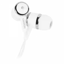 CANYON Stereo earphones with microphone, White