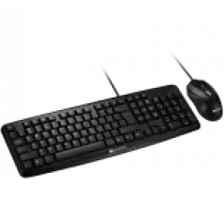 CANYON USB standard KB, water resistant BG layout bundle with optical 3D wired mice 1000DPI black