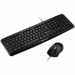 CANYON USB standard KB, water resistant BG layout bundle with optical 3D wired mice 1000DPI black