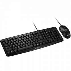 CANYON USB standard KB, water resistant BG layout bundle with optical 3D wired mice 1000DPI black